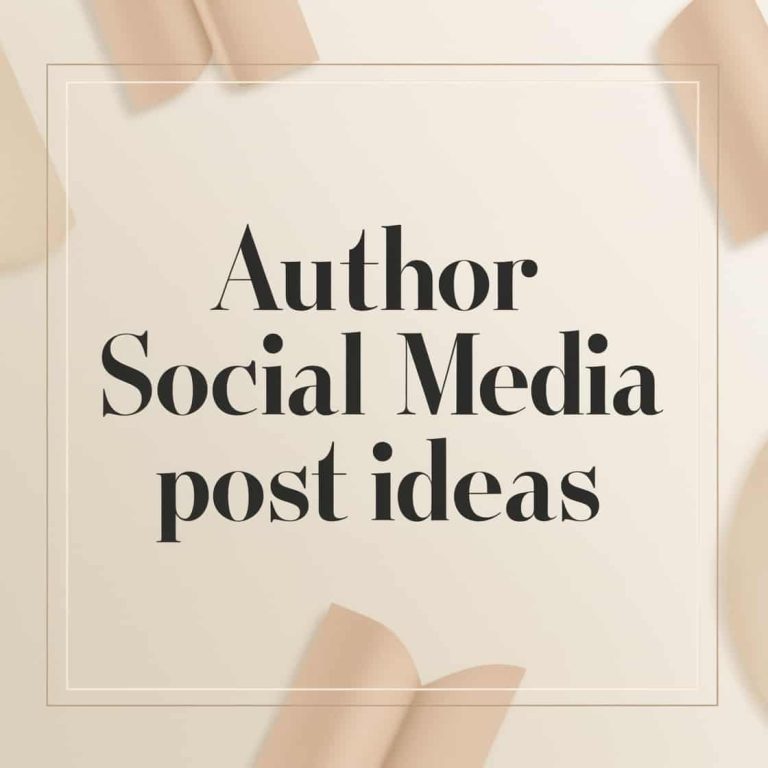 author social media post ideas