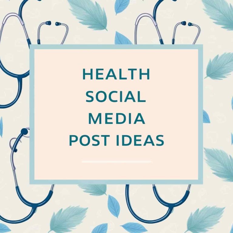 Health Social Media Post Ideas