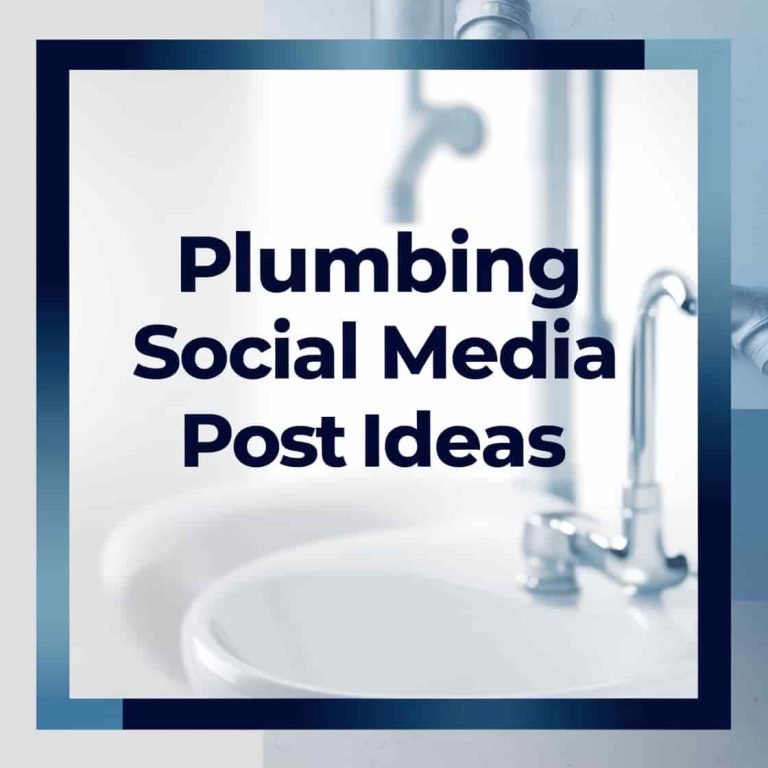 Plumbing Social Media Post Ideas