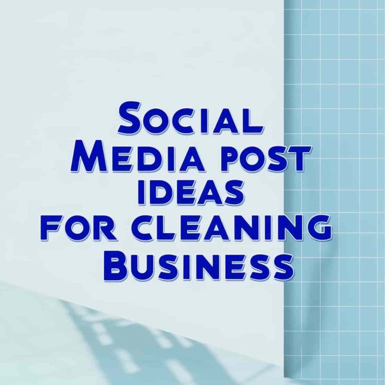 Social Media Post Ideas for Cleaning Business