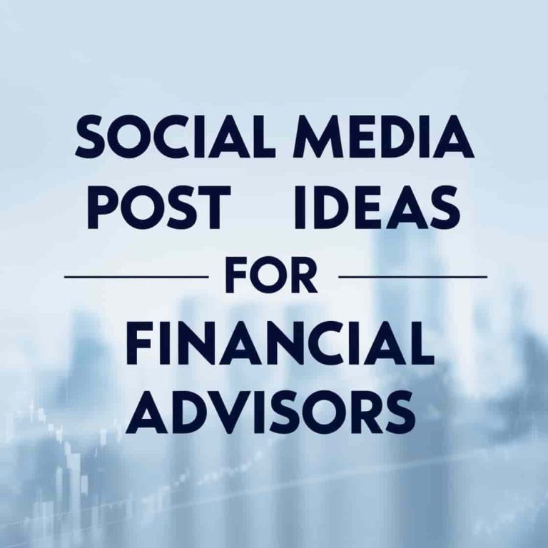 Social Media Post Ideas For Financial Advisors